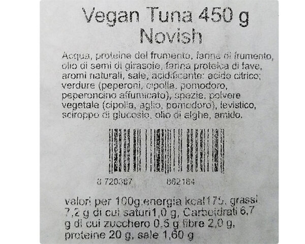 Tonno Vegan Novish 450 gr